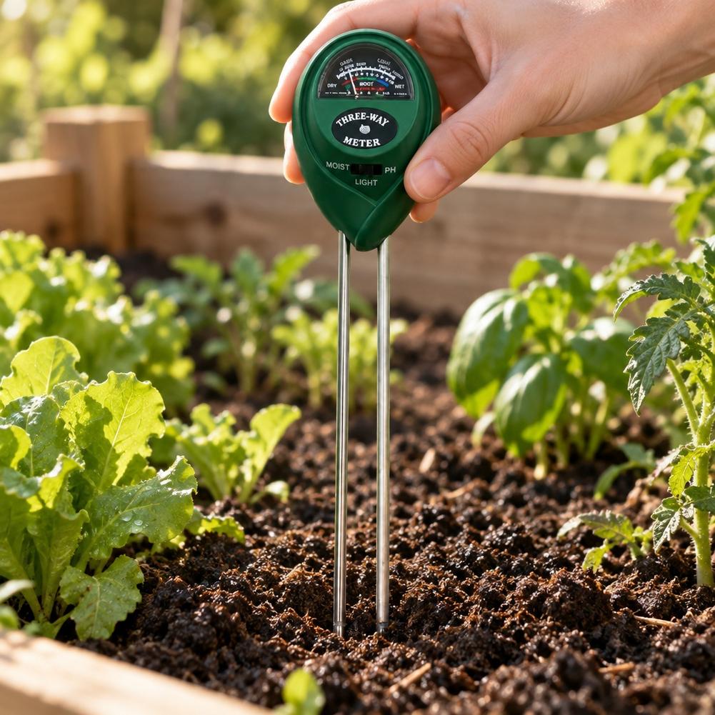 Soil Ph Meter 3 In 1 Moisture Sunlight - 3-in-1 Bodemtester Watervocht, pH/Lichtmeter Tuin Bloemen
