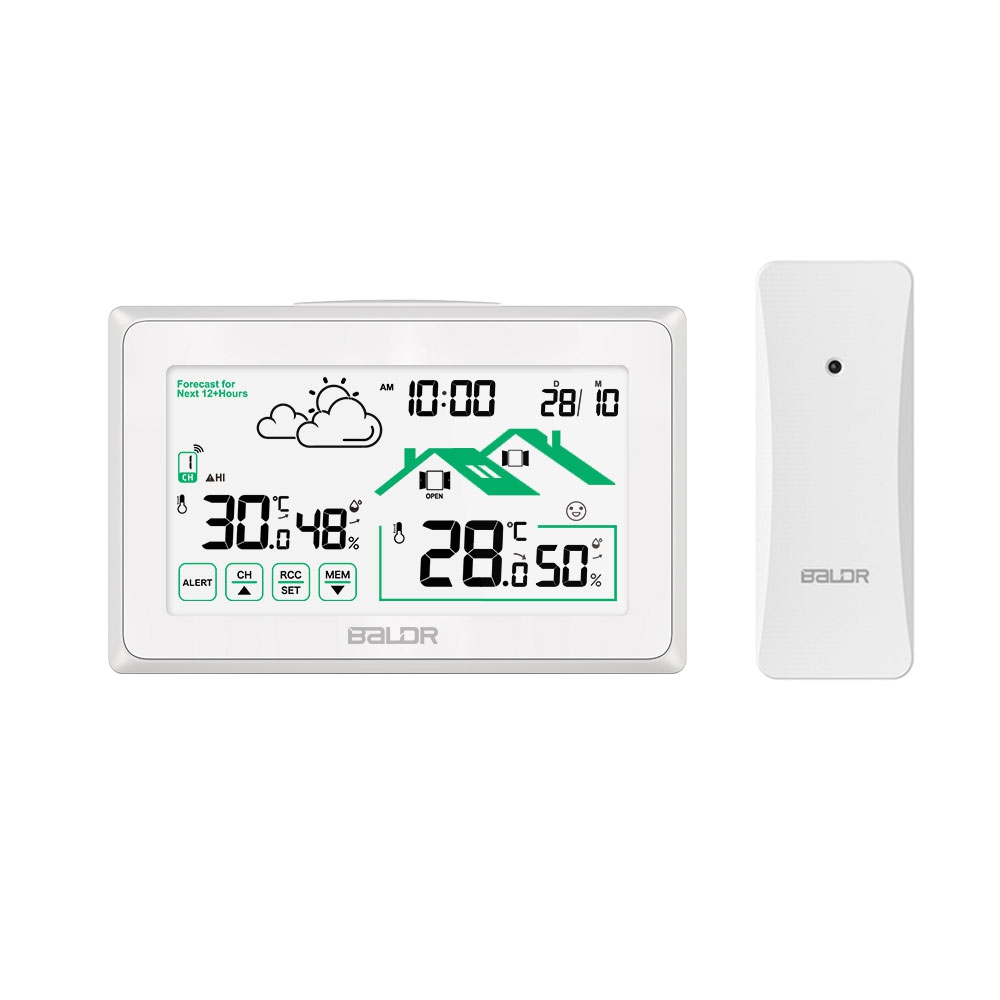 Wireless Weather Station Indoor Outdoor - BALDR Draadloos weerstation Digitale DCF Radiogestuurde