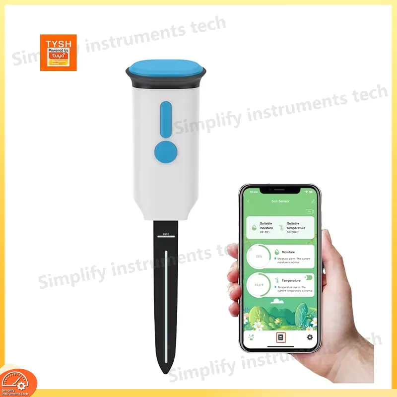 Wifi Soil Moisture Sensor Garden App - WiFi Bodemvochtsensor Buiten Slim Tuinbewateringssysteem Temperatuur-