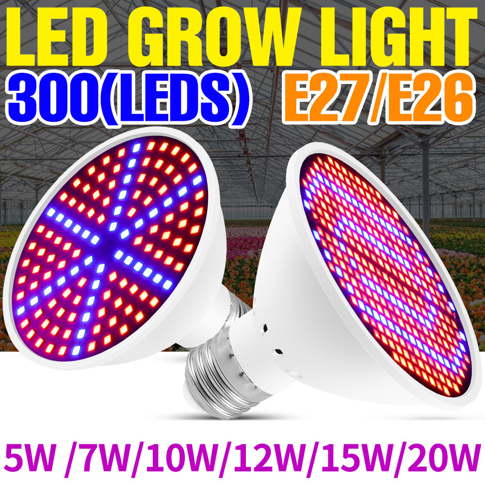 Plant Grow Light Full Spectrum Clip On - 25W E27 LED-kweeklamp met volledig spectrum,