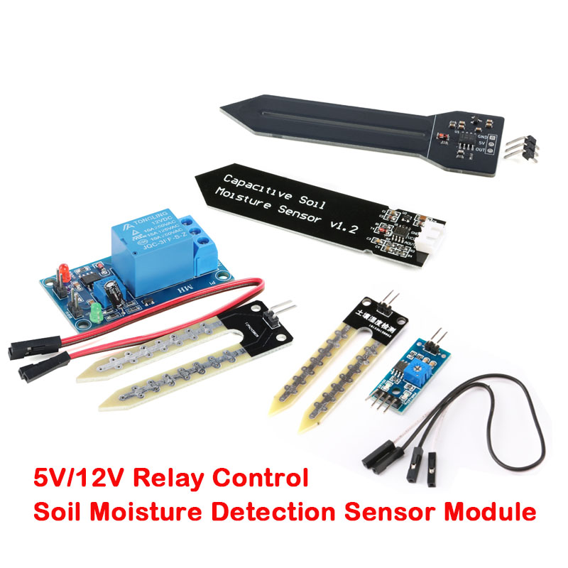 Soil Moisture Sensor Relay Module Arduino - Capacitieve Bodemvochtsensor Module Detectie Bodemvochtigheid 5V