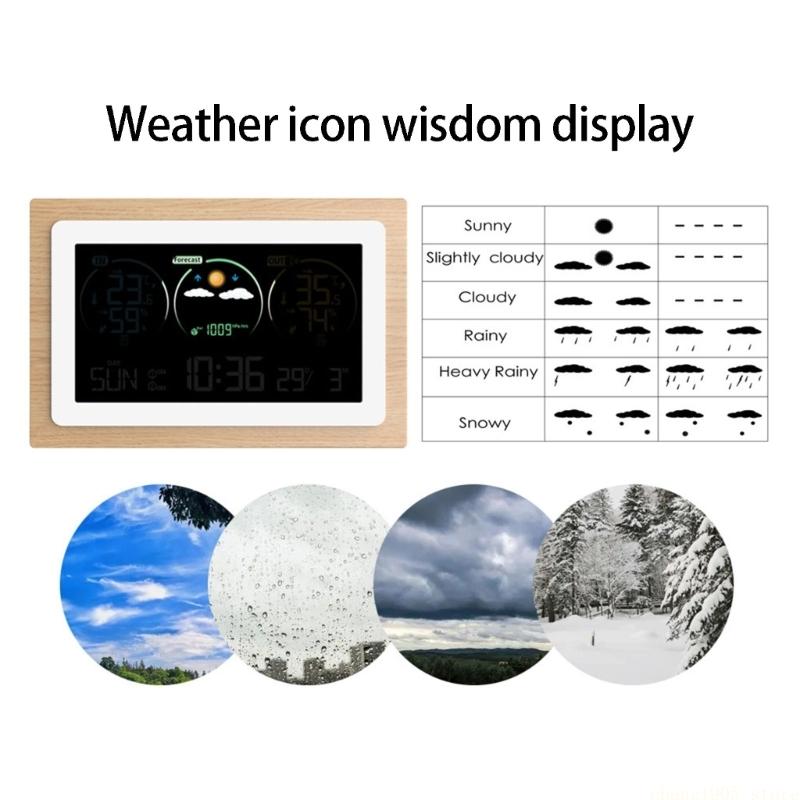 Wireless Weather Station Indoor Outdoor - QX2E Outdoor Binnenthermometers Hygrometer Digitale thermometers