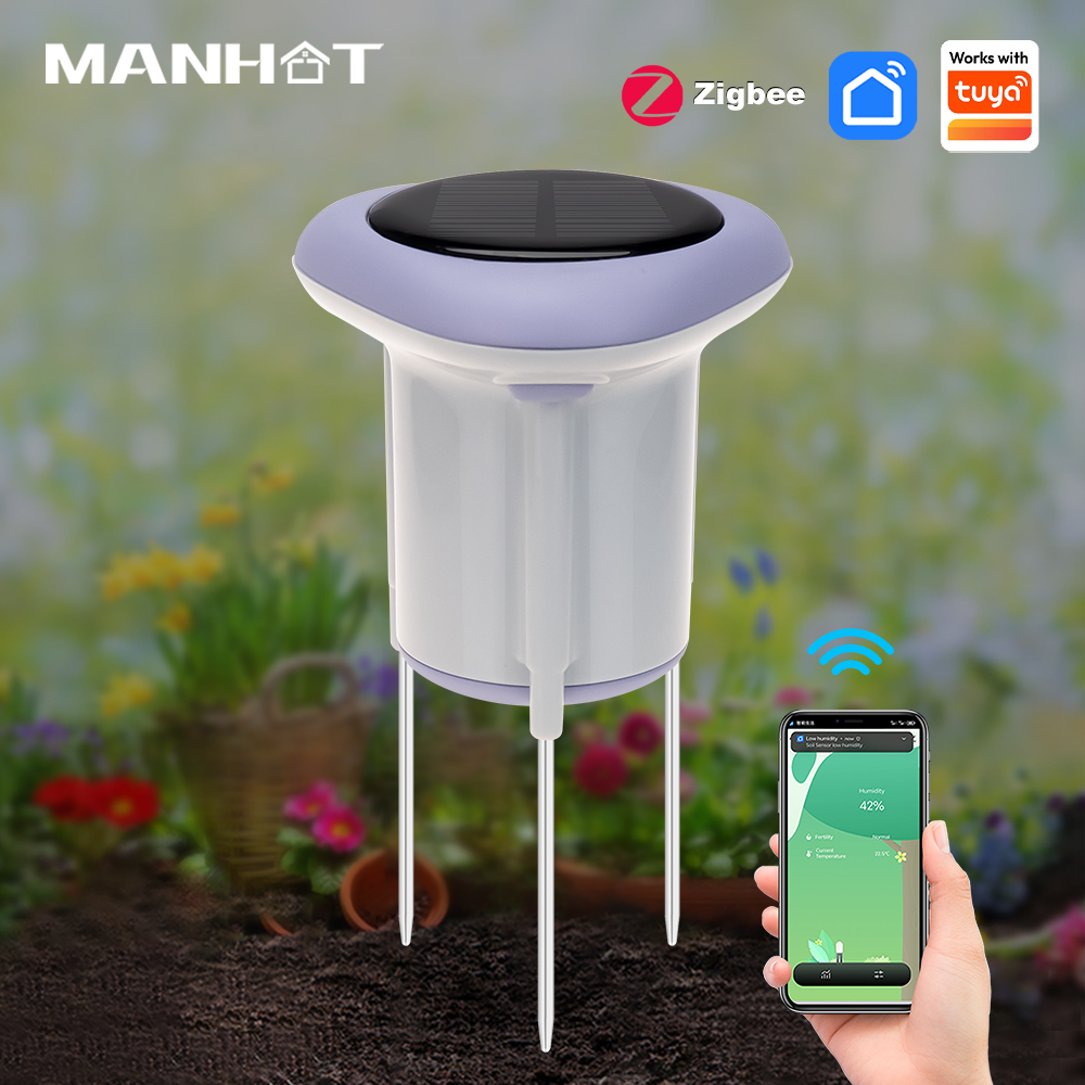 Smart Plant Sensor Soil Moisture Meter - Manhot Zigbee Smart Solar Bodemsensor Tester