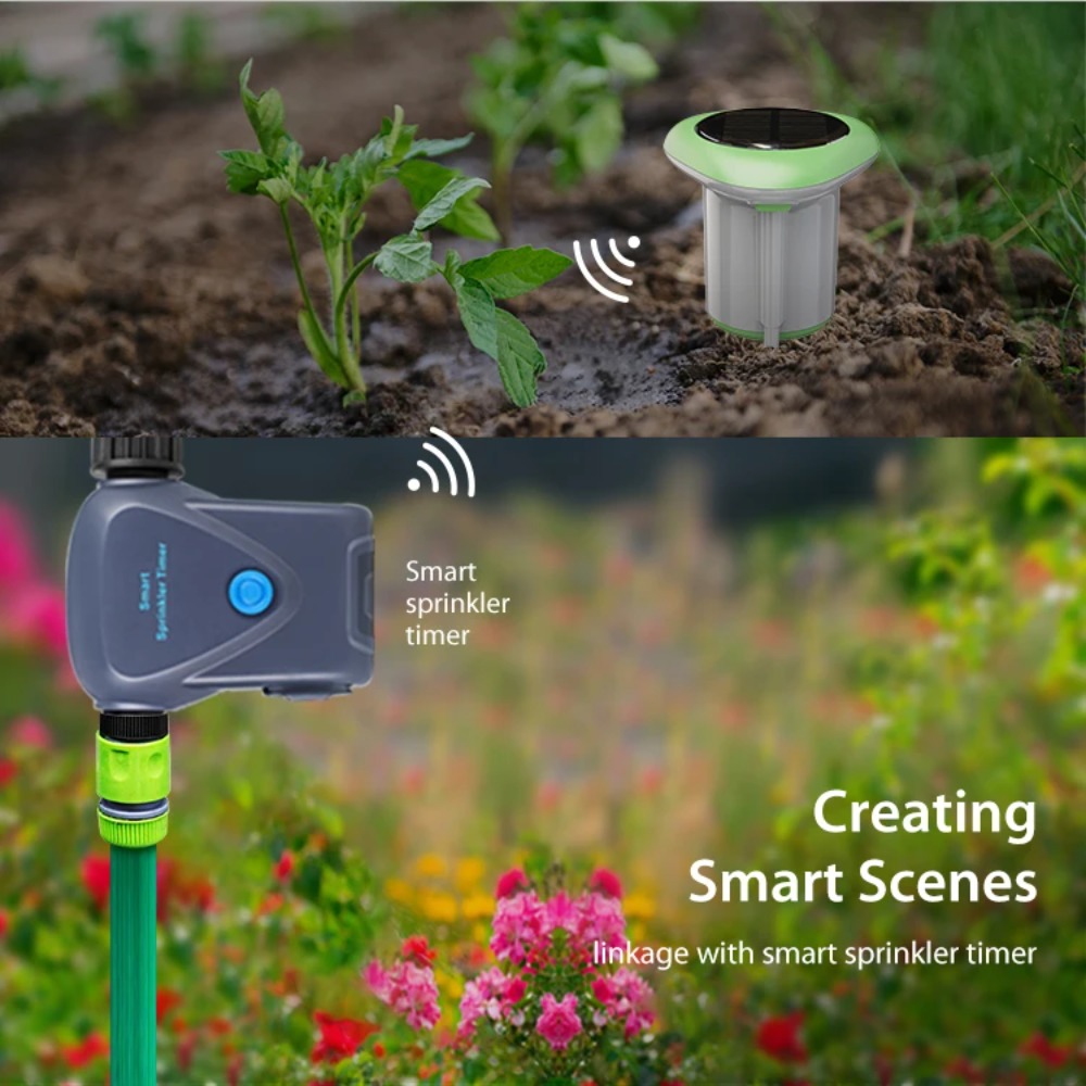 Wifi Soil Moisture Sensor Garden App - Slimme WiFi Solar Bodemtester Vocht Temperatuur