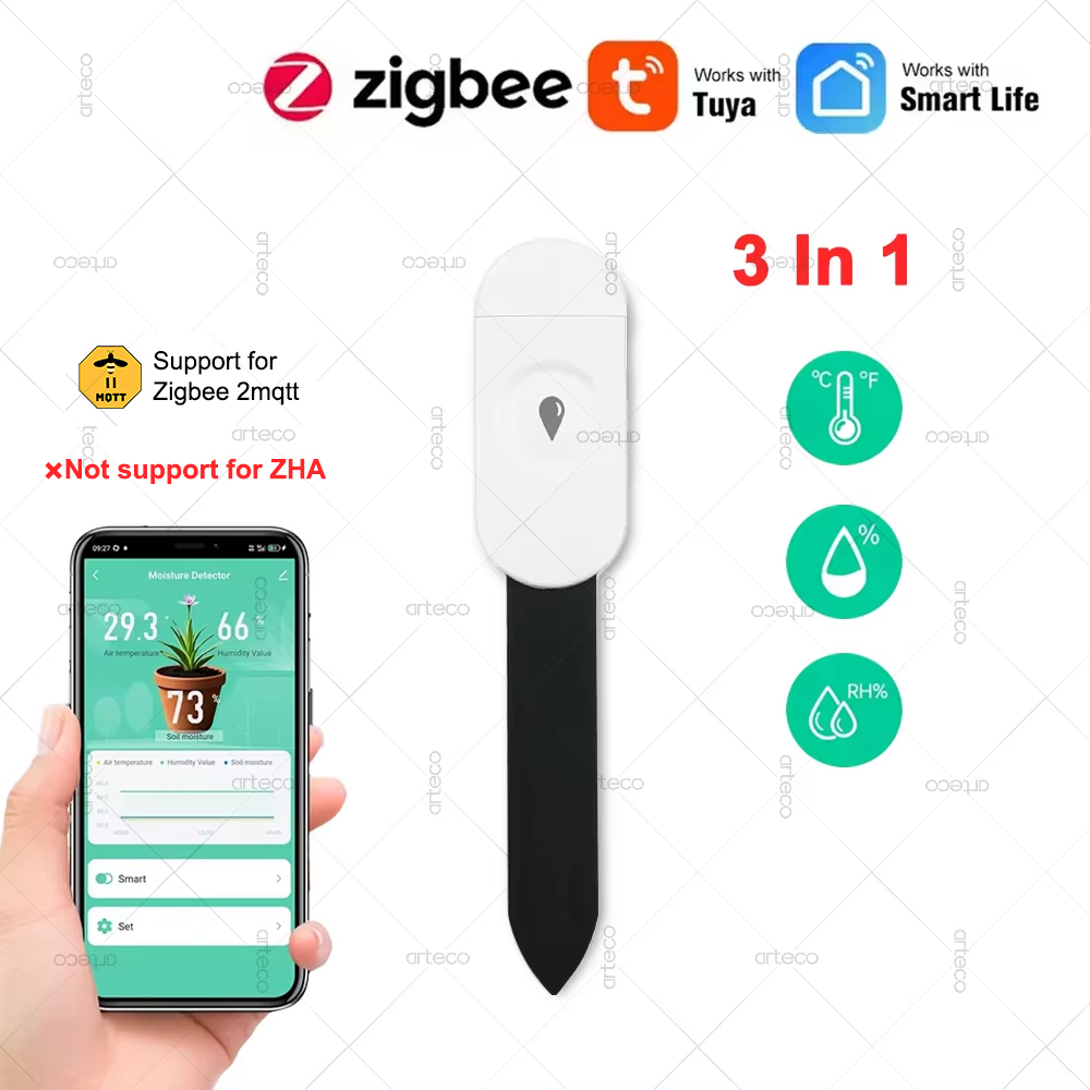 Tuya Zigbee Soil Moisture Temperature Sensor - Tuya Zigbee Temperatuur Vochtigheid Vocht Detector
