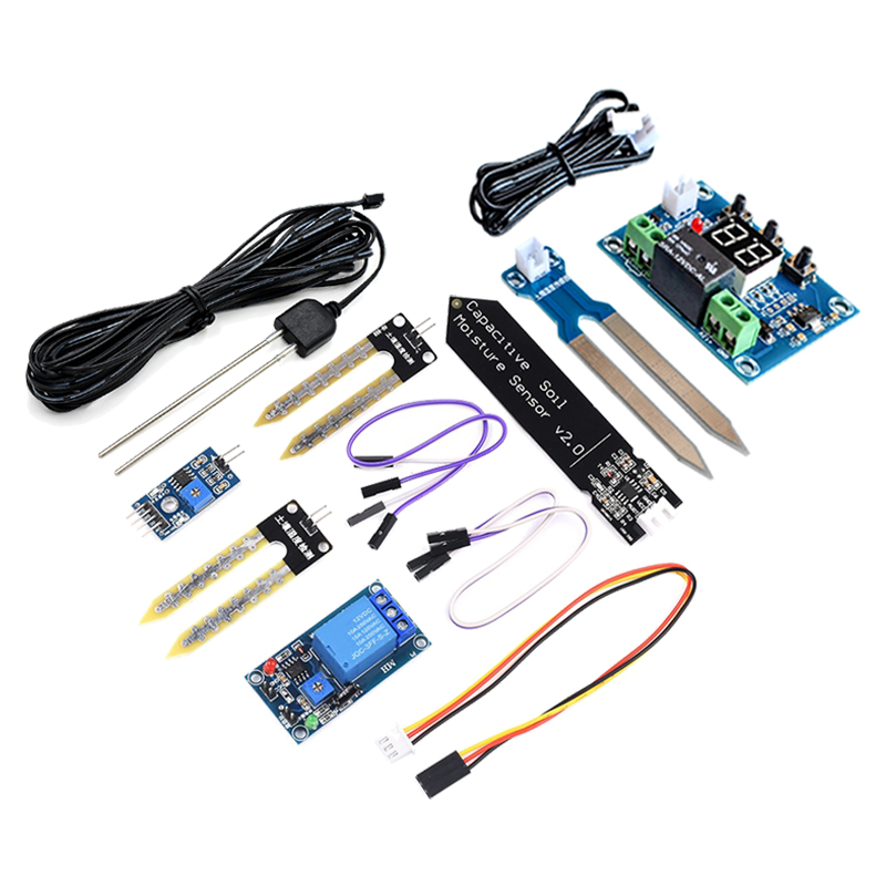 Soil Moisture Sensor Relay Module Arduino - Capacitieve bodemvochtsensormodule / bodemvochtigheid Digitale display