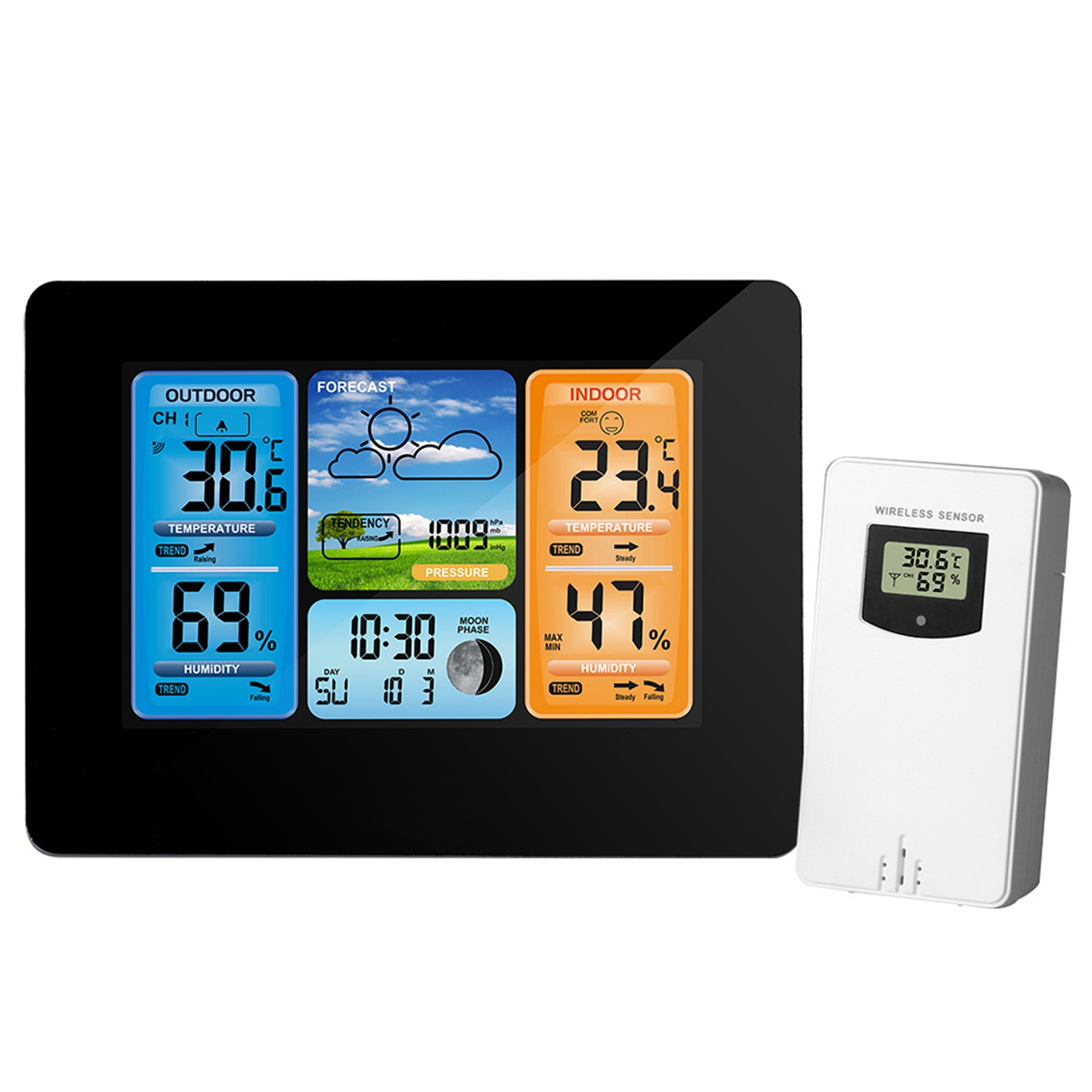 Wireless Weather Station Indoor Outdoor - Draadloze weerstation met thermometer voor binnen