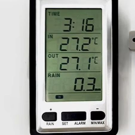 Wireless Weather Station Indoor Outdoor - Digitaal draadloos regenmeter-weerstation met RCC-transmissie, binnen-