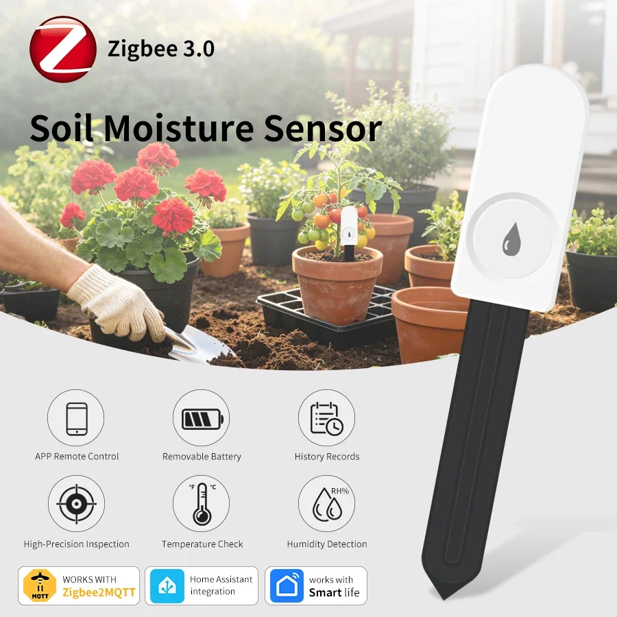 Tuya Smart Zigbee 3.0 slimme b - Tuya Zigbee Soil Moisture Temperature Sensor recensie en prijs