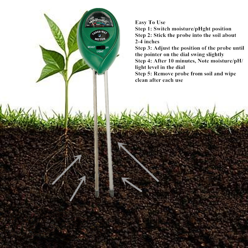 Handheld Bodem Tester Functie  - Soil Ph Meter 3 In 1 Moisture Sunlight recensie en prijs