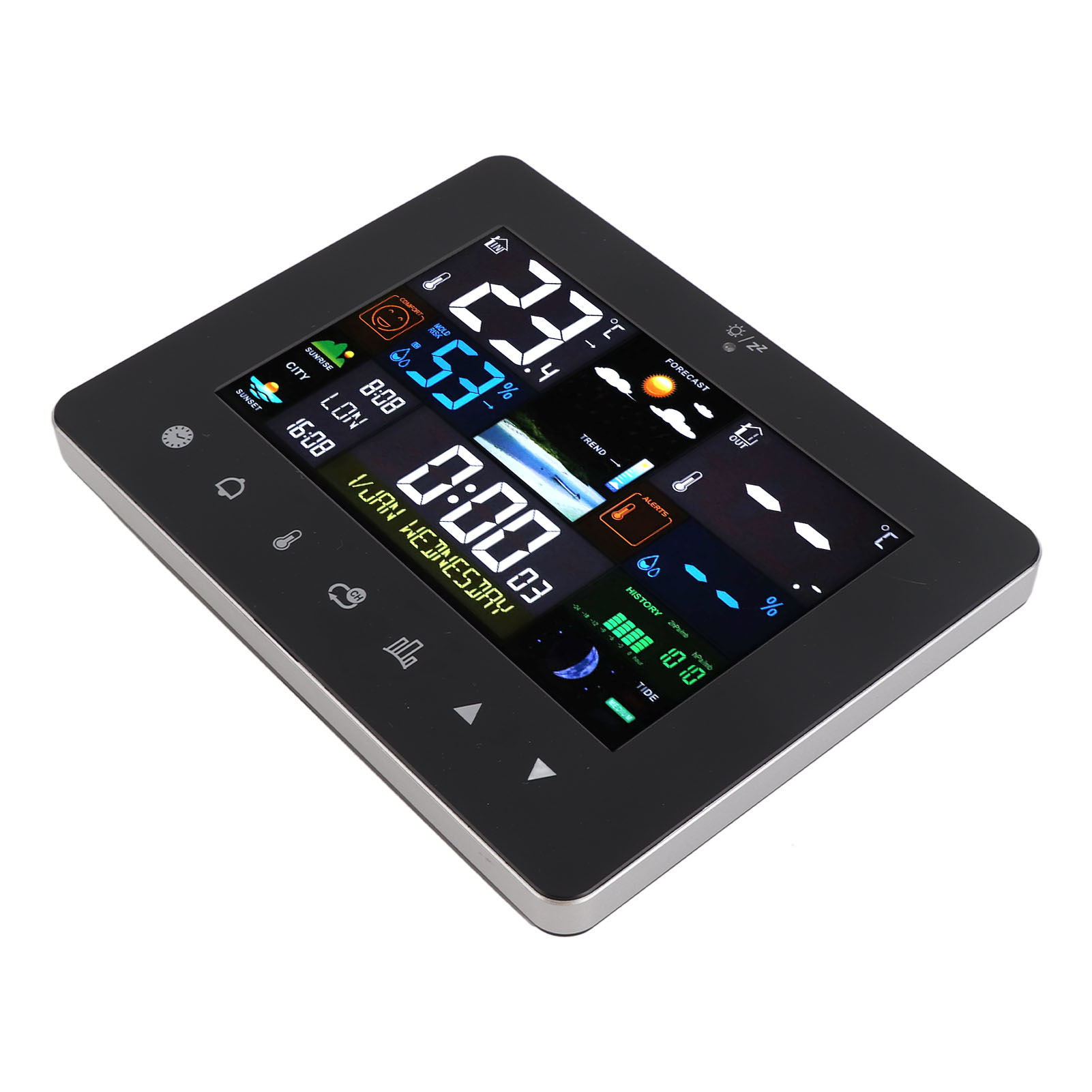 Kleurrijk touchscreen digitale - Wireless Weather Station Indoor Outdoor recensie en prijs