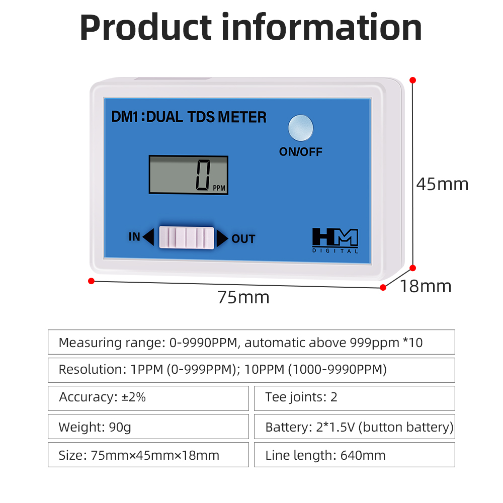 Dubbele Sonde Water Tds Meter  - Hydroponic Ec Tds Conductivity Meter Probe recensie en prijs