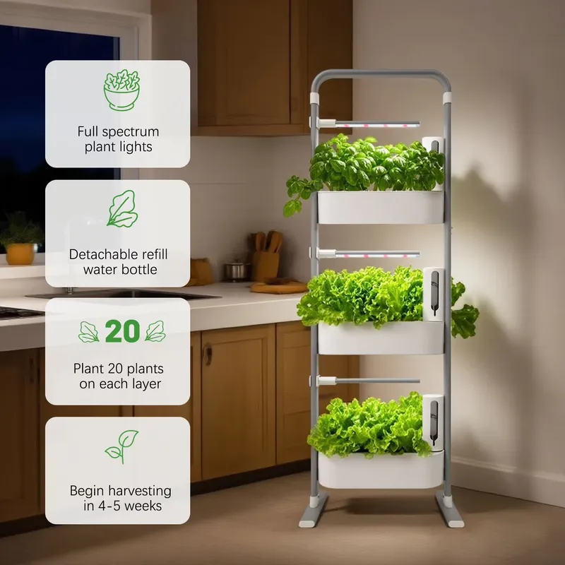 Slimme plantenbak met LED-kwee - Indoor Herb Garden Grow Light Smart Kit recensie en prijs
