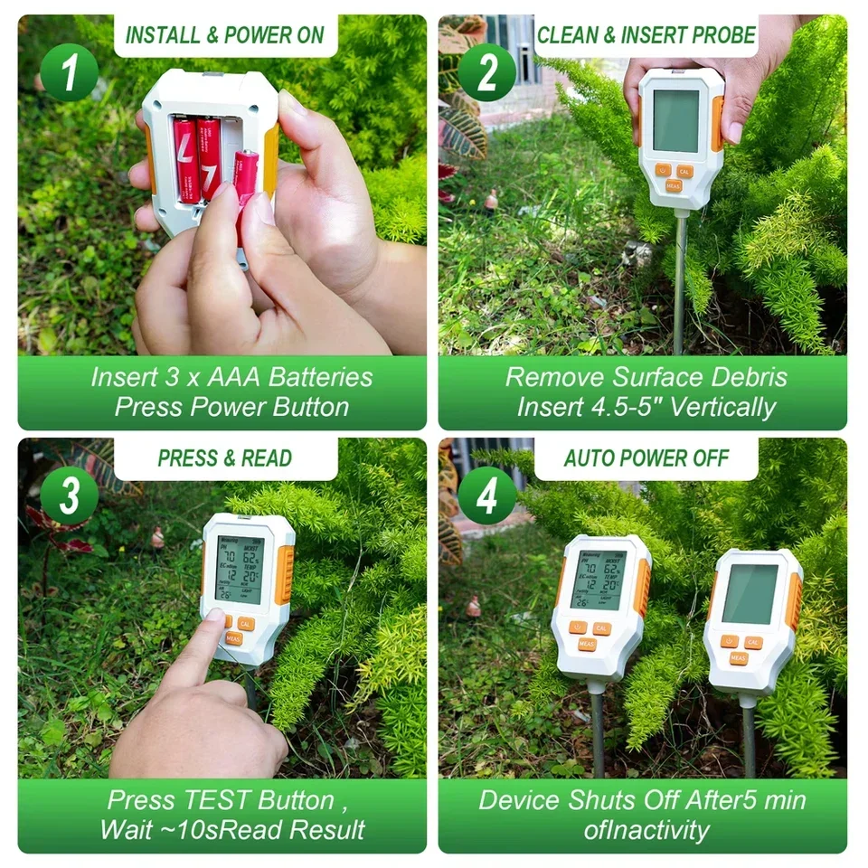 2026 LCD Display Bodemdetector - Soil Ph Meter 3 In 1 Moisture Sunlight recensie en prijs