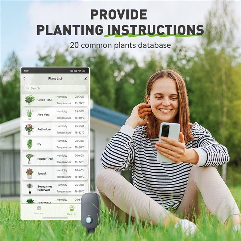 AB46-Smart voor planten, tuinb - Smart Plant Sensor Soil Moisture Meter recensie en prijs