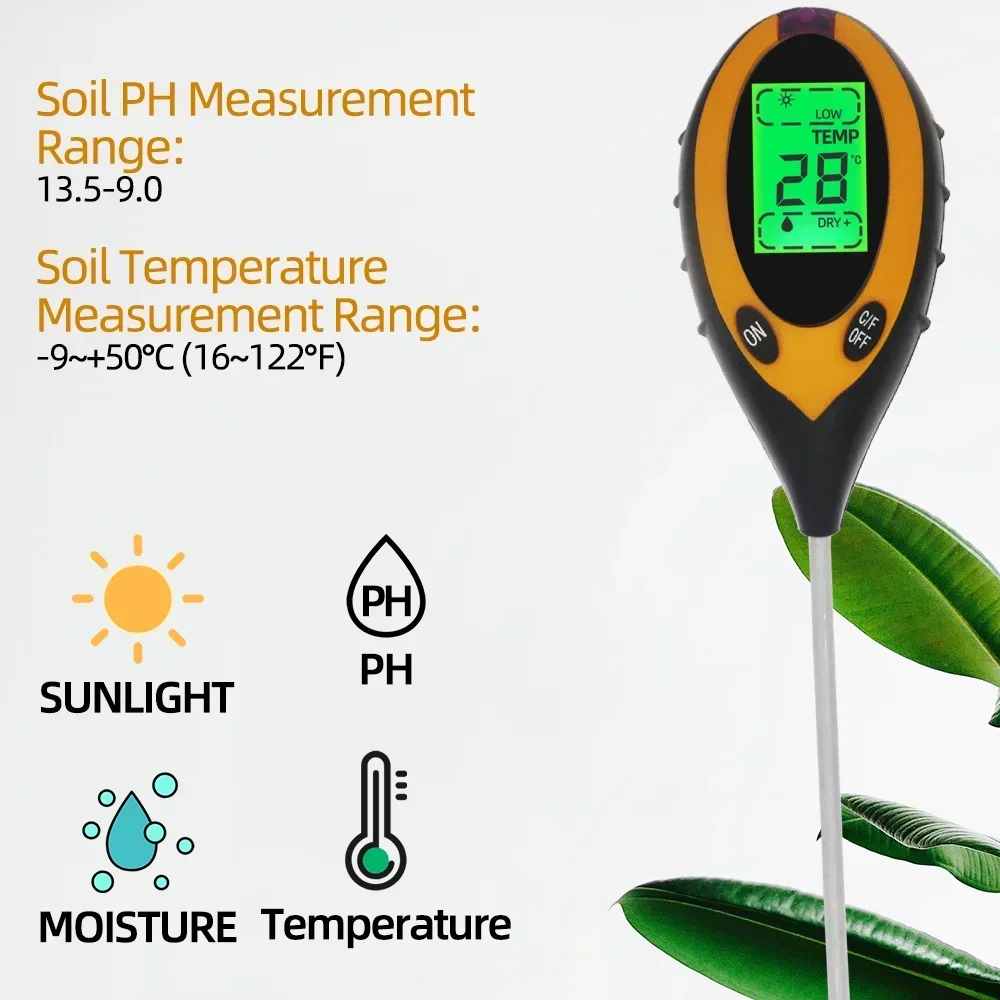 3/4/in-1 Bodem PH Meter Bodem  - Soil Ph Meter 3 In 1 Moisture Sunlight recensie en prijs