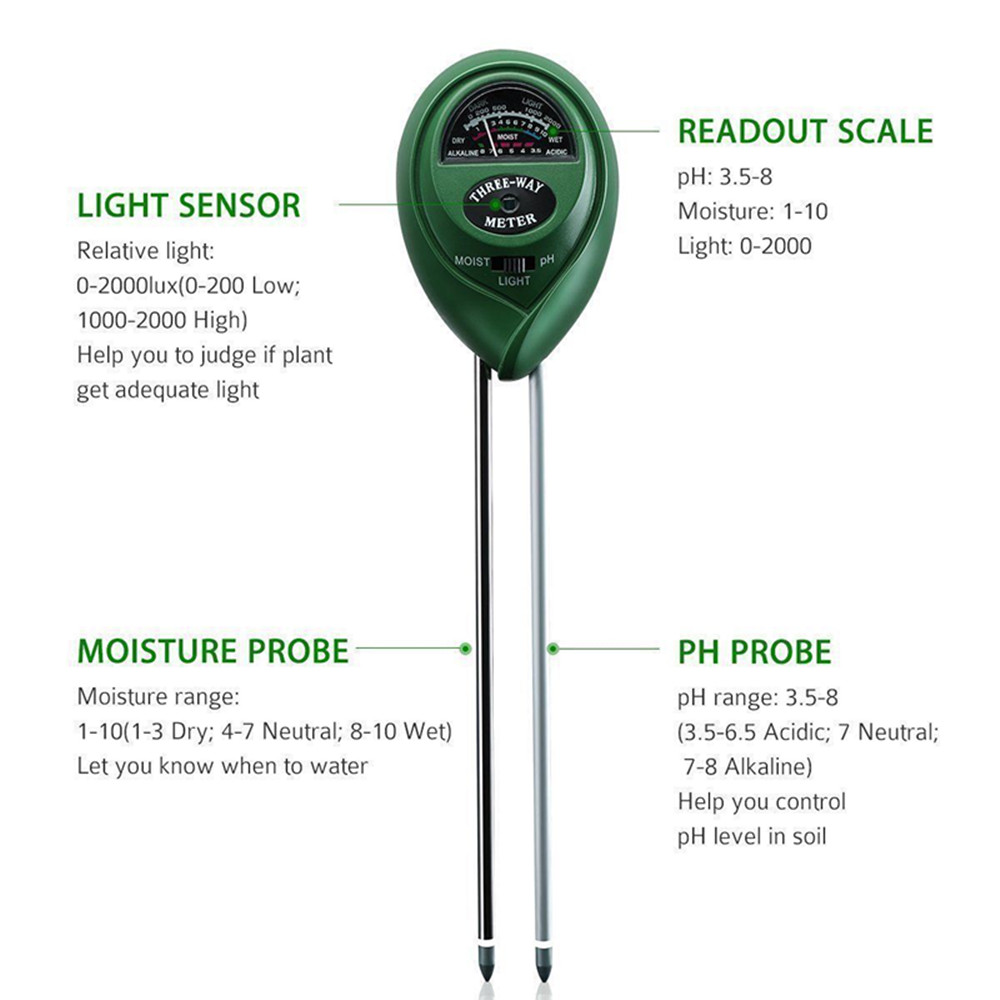 3 in 1 Bodem PH Meter Zonlicht - Soil Ph Meter 3 In 1 Moisture Sunlight recensie en prijs