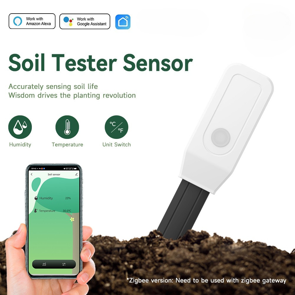 Tuya Smart Bodemvocht- en temp - Wifi Soil Moisture Sensor Garden App recensie en prijs