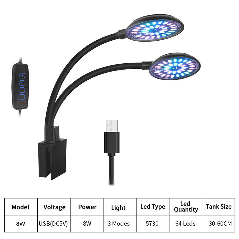 USB Aquarium LED-licht Aquariu - Plant Grow Light Full Spectrum Clip On recensie en prijs