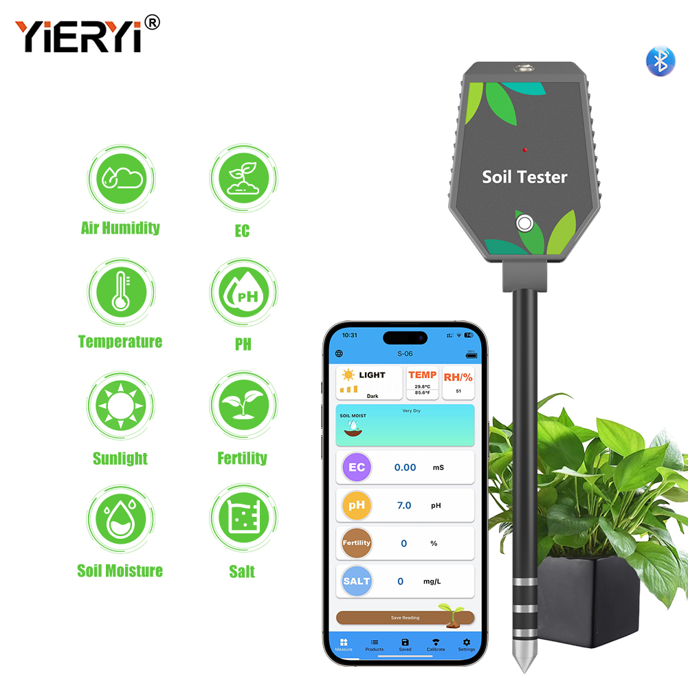 Professionele Bodem PH Meter 8 - Bluetooth Soil Tester Fertility Light Ec recensie en prijs