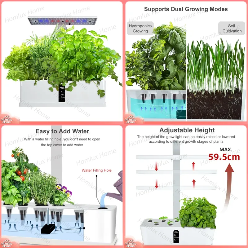 Hydroponisch kweeksysteem, bin - Indoor Herb Garden Grow Light Smart Kit recensie en prijs