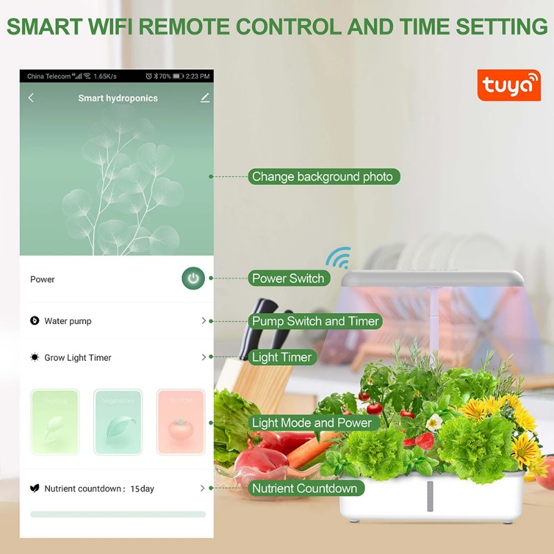 Tuya Wifi Hydoponics Groeisyst - Indoor Herb Garden Grow Light Smart Kit recensie en prijs