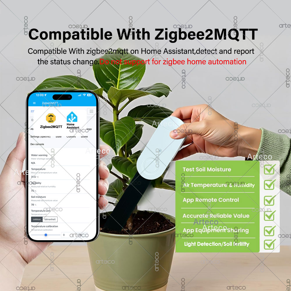 Smart Zigbee Bodemtester Meter - Tuya Zigbee Soil Moisture Temperature Sensor recensie en prijs