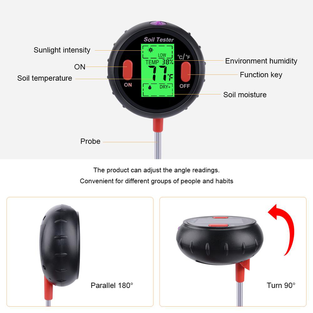 2/3/4/5 In 1 Bodem Ph Meter Bo - Soil Ph Meter 3 In 1 Moisture Sunlight recensie en prijs