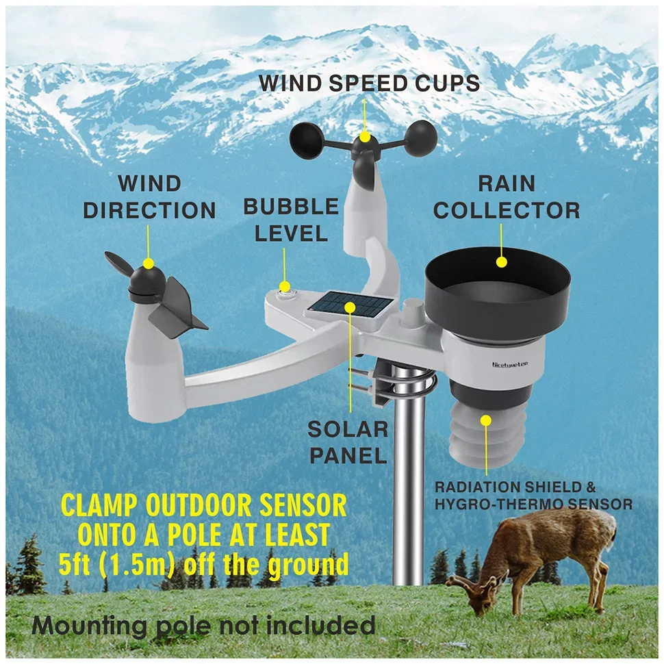 Outdoor Windsnelheid Regenval  - Wireless Weather Station Indoor Outdoor recensie en prijs