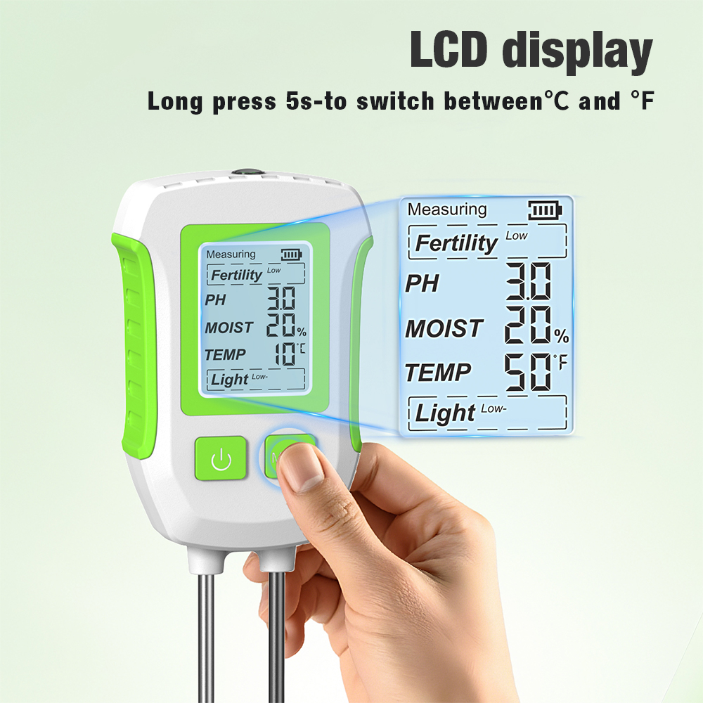 LCD Backlight Bodem Tester 3/5 - Soil Ph Meter 3 In 1 Moisture Sunlight recensie en prijs