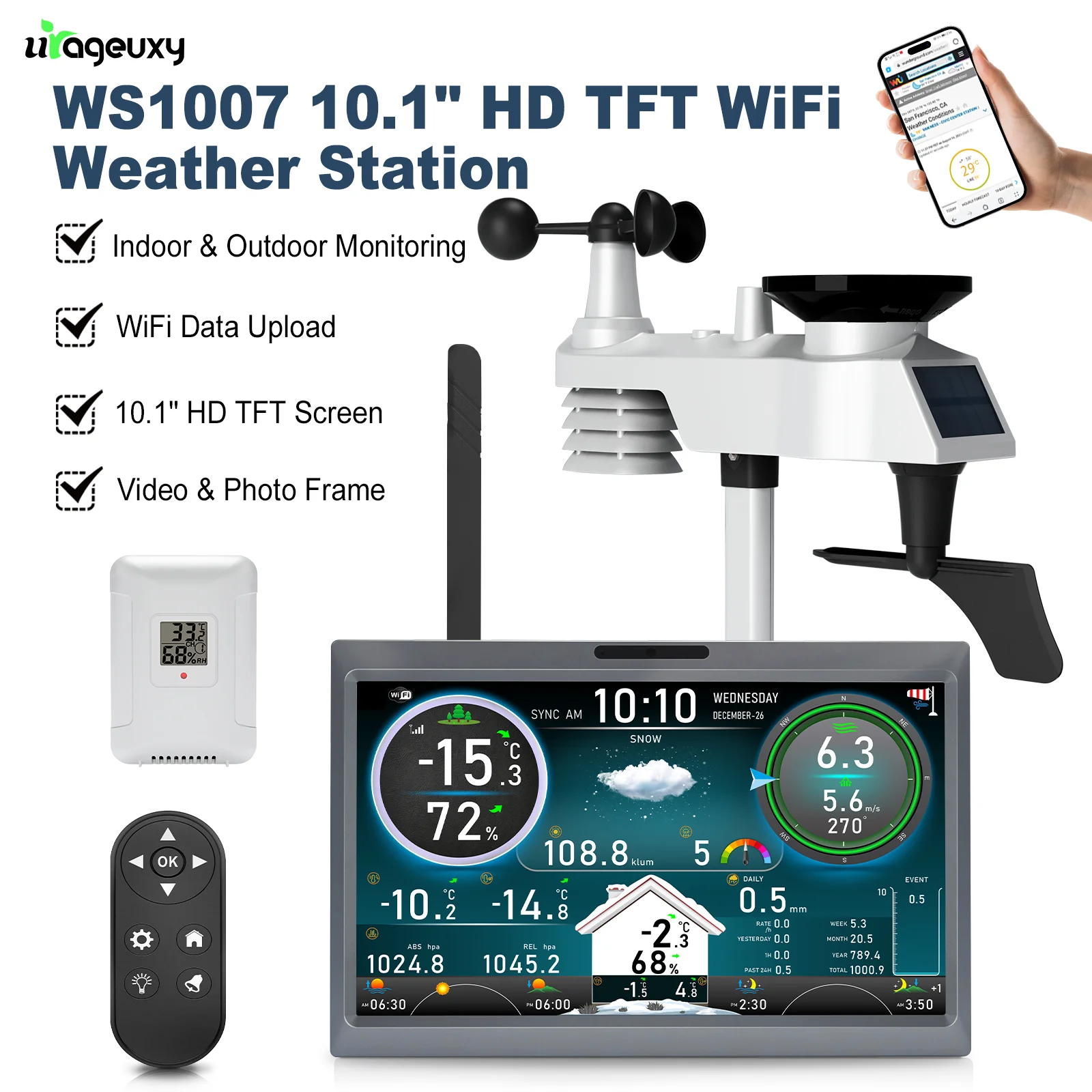 15-in-1 draadloze weerstation  - Wireless Weather Station Indoor Outdoor recensie en prijs