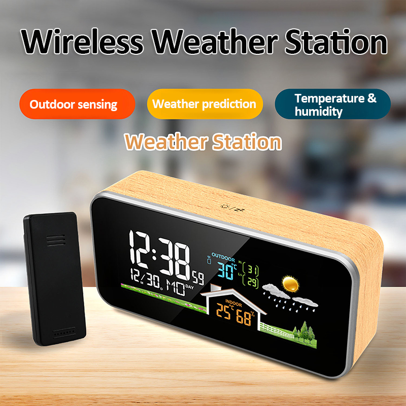 Draadloos weerstation Houten w - Wireless Weather Station Indoor Outdoor recensie en prijs