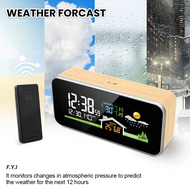 Draadloos weerstation Houten w - Wireless Weather Station Indoor Outdoor recensie en prijs