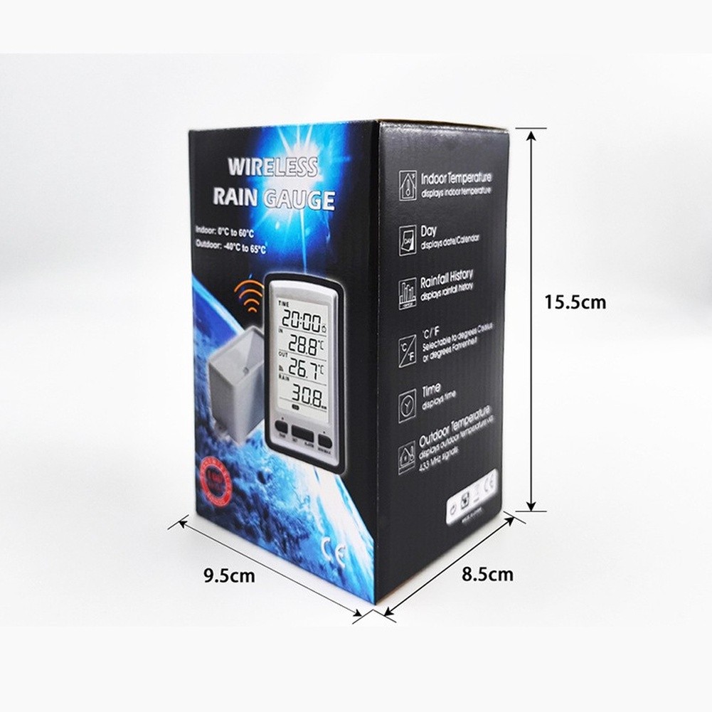 Digitaal draadloos regenmeter- - Wireless Weather Station Indoor Outdoor recensie en prijs