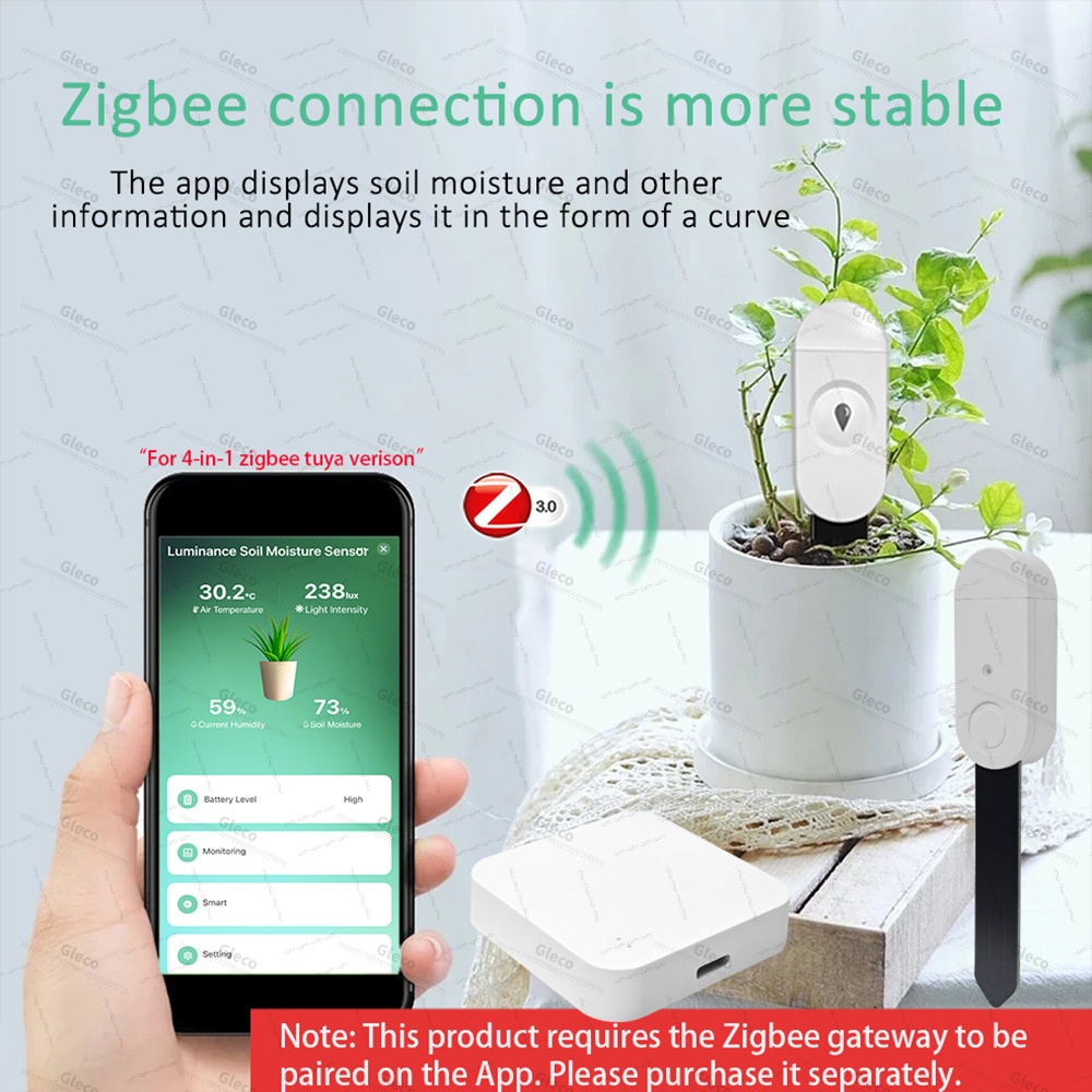 Zigbee Bodemsensor Vocht Tempe - Tuya Zigbee Soil Moisture Temperature Sensor recensie en prijs