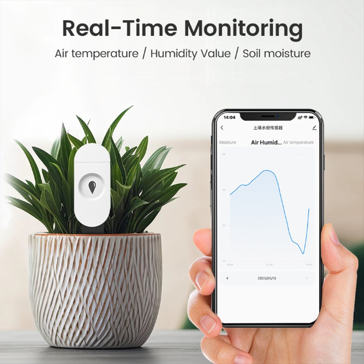 ABJA Tuya Zigbee Smart Soil Te - Tuya Zigbee Soil Moisture Temperature Sensor recensie en prijs